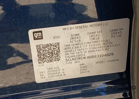 2024 Buick Enclave Avenir Fwd z USA, uszkodzony, nr VIN 5GAERDKW8RJ104829